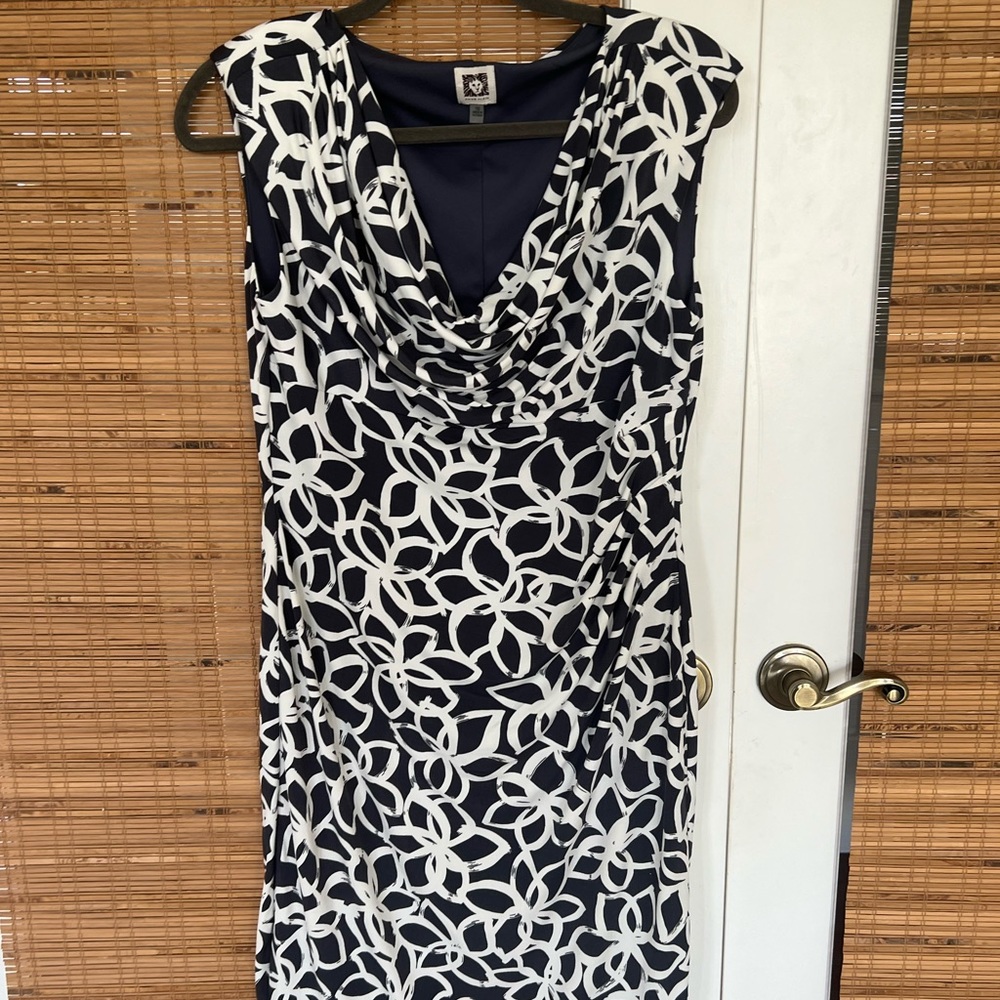 Anne Klein Blue and White Dress
